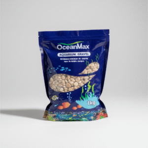 חצץ לאקווריום מצע לדגים OceanMax חצץ טבעי ציוד לאקווריום קרקעית לאקווריום דגים אקווריום חלוקי נחל קישוט לאקווריום סביבה מימית תחזוקת אקווריום