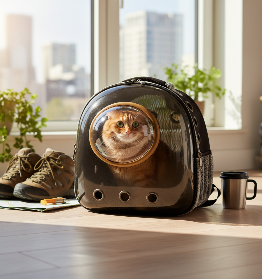 תיק גב לחתול עם חלון