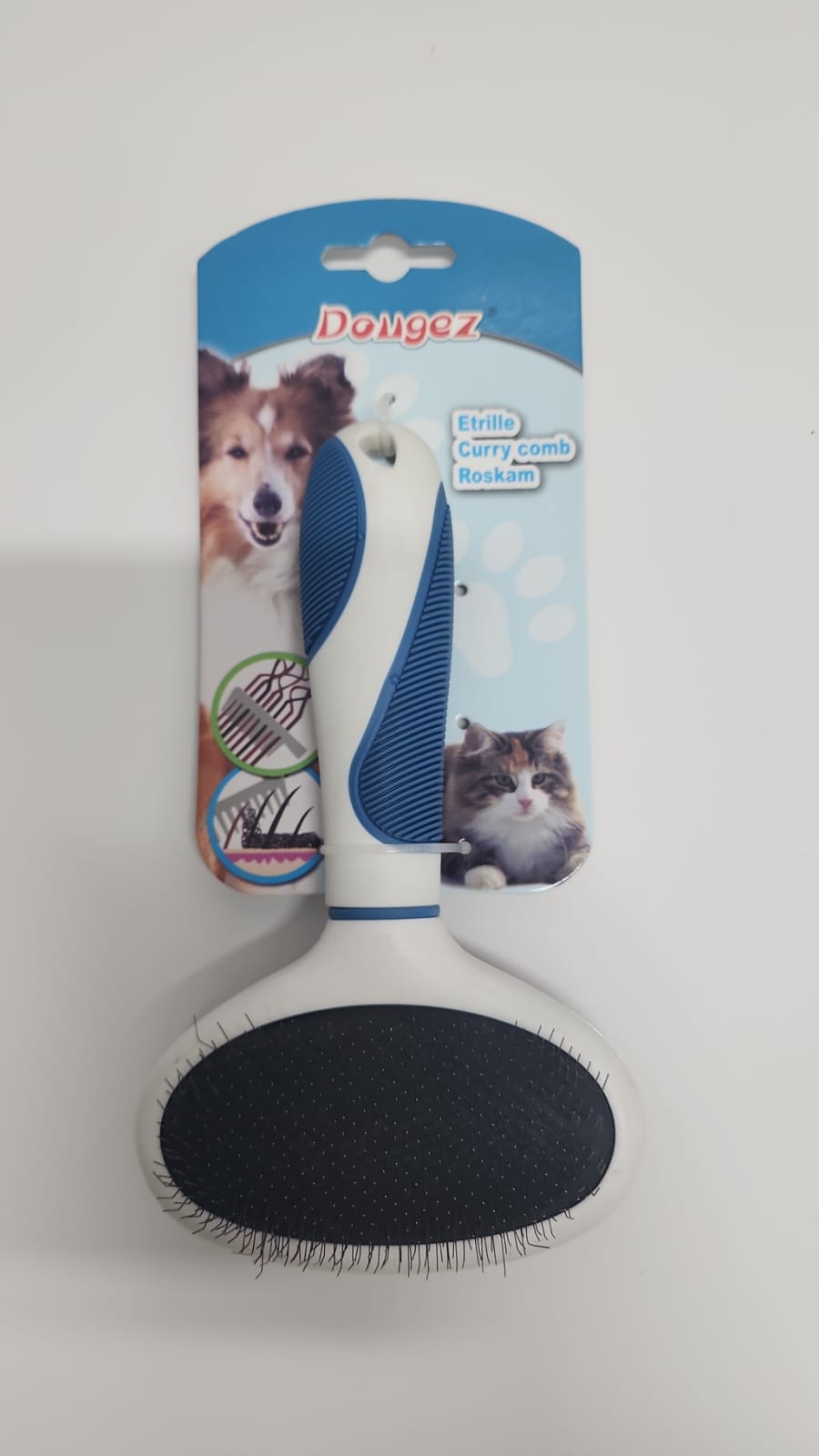 מברשת מסרק דו-צדדית Dougez לכלבים ולחתולים